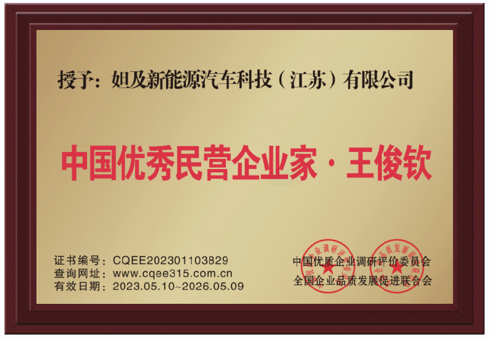 中国优秀民营企业家